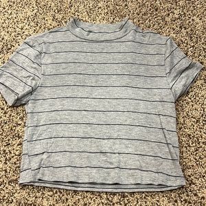 Grey and black crop top